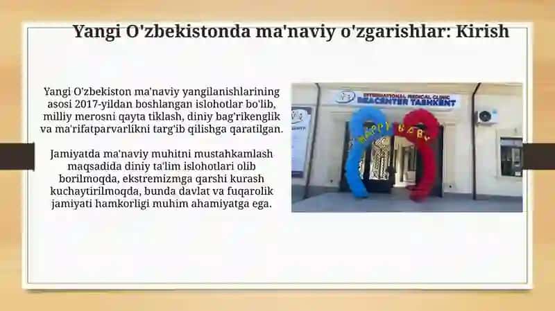 Yangi O'zbekistonda amalga oshirilayotgan ma'naviy o'zgarishlar 3