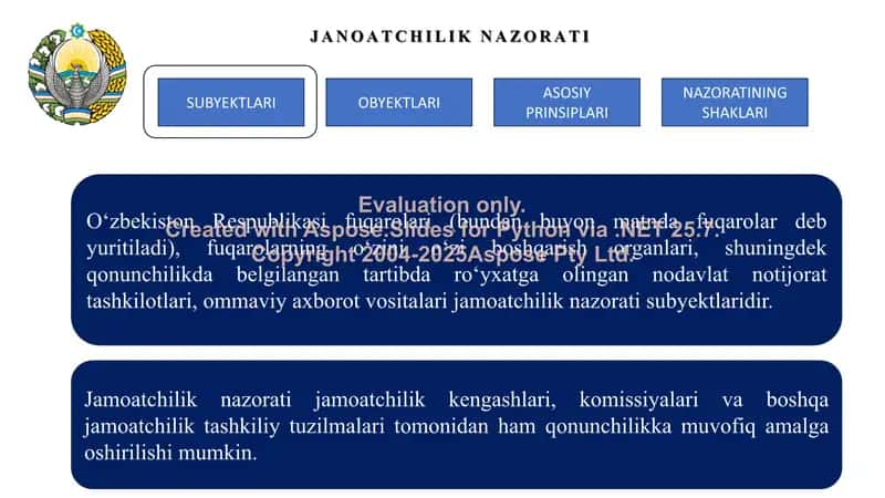 jamoatchilik nazorati to'g'risidagi qonun 3
