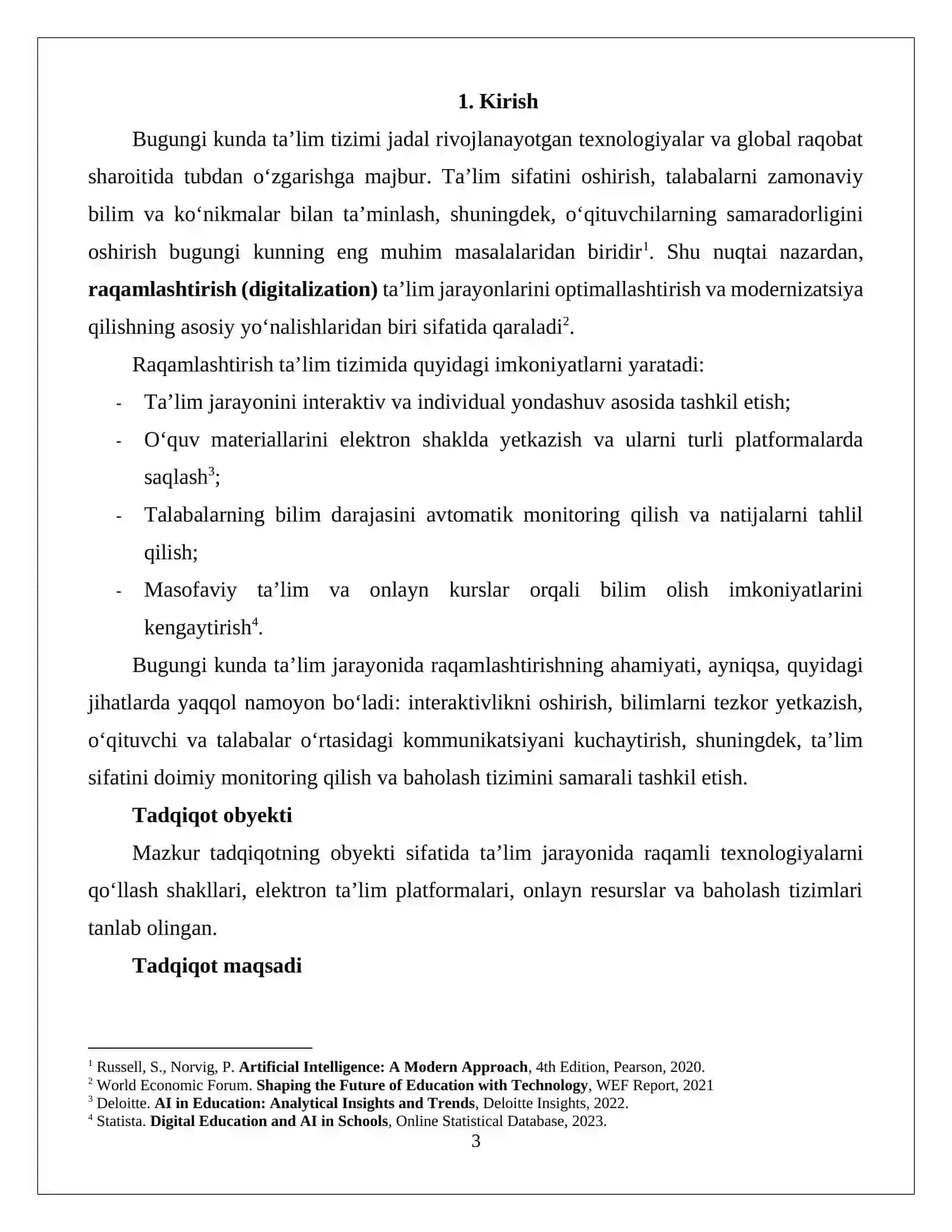 TALIM SIFATINI OSHIRISHDA RAQAMLASHTIRISHNI O’RNI 3
