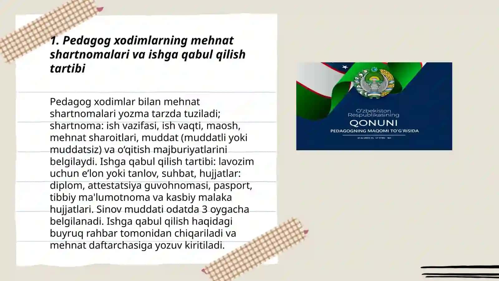 Pedagog xodimlarning huquqiy maqomi 3