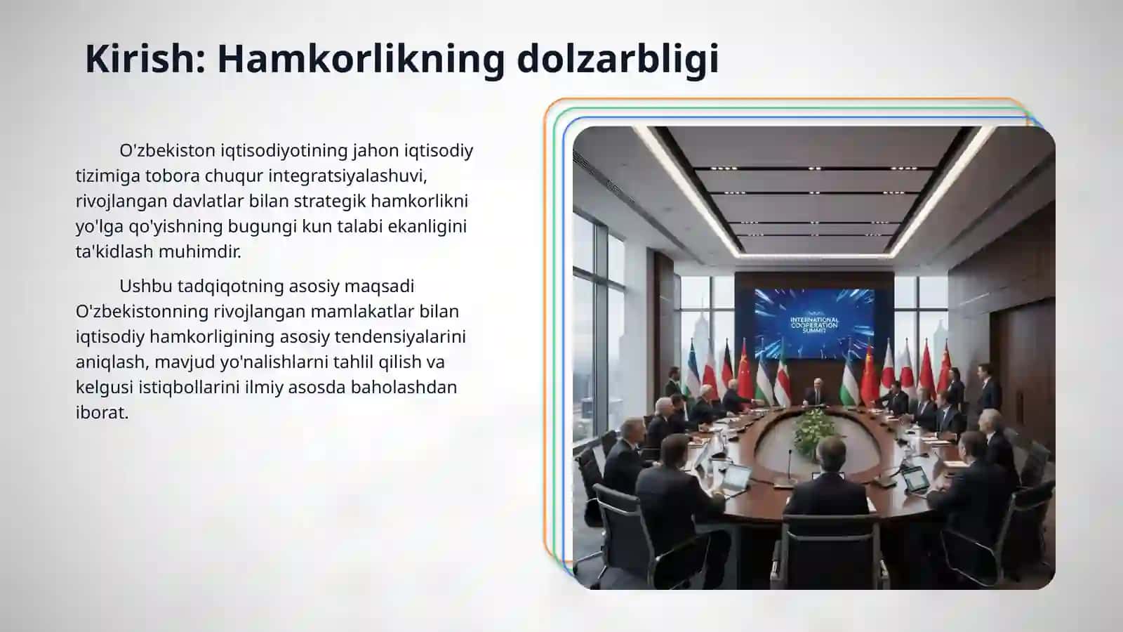 O‘ZBEKISTONNING DUNYONING RIVOJLANGAN DAVLATLARI BILAN IQTISODIY HAMKORLIGI 3