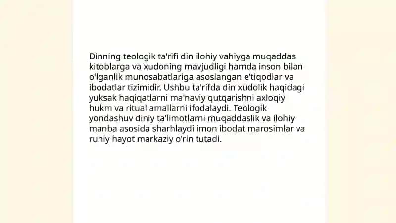 Dinga berilgan ta'riflar va dinlar tasnifi 3