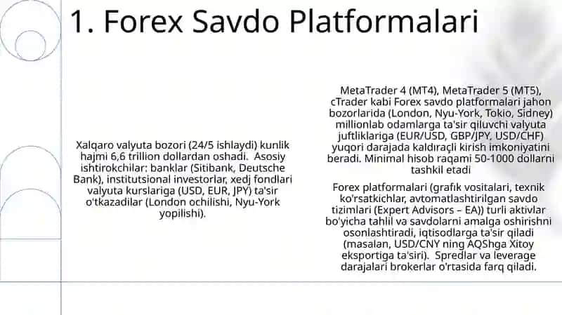 Xalqaro bozorda FOREX 3