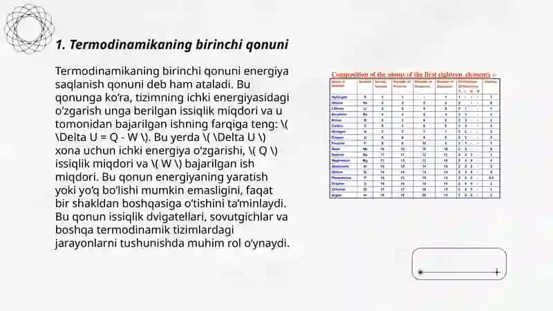 Termodinamika qonunlari va ularning tirik organizmlarga taʼsiri 3