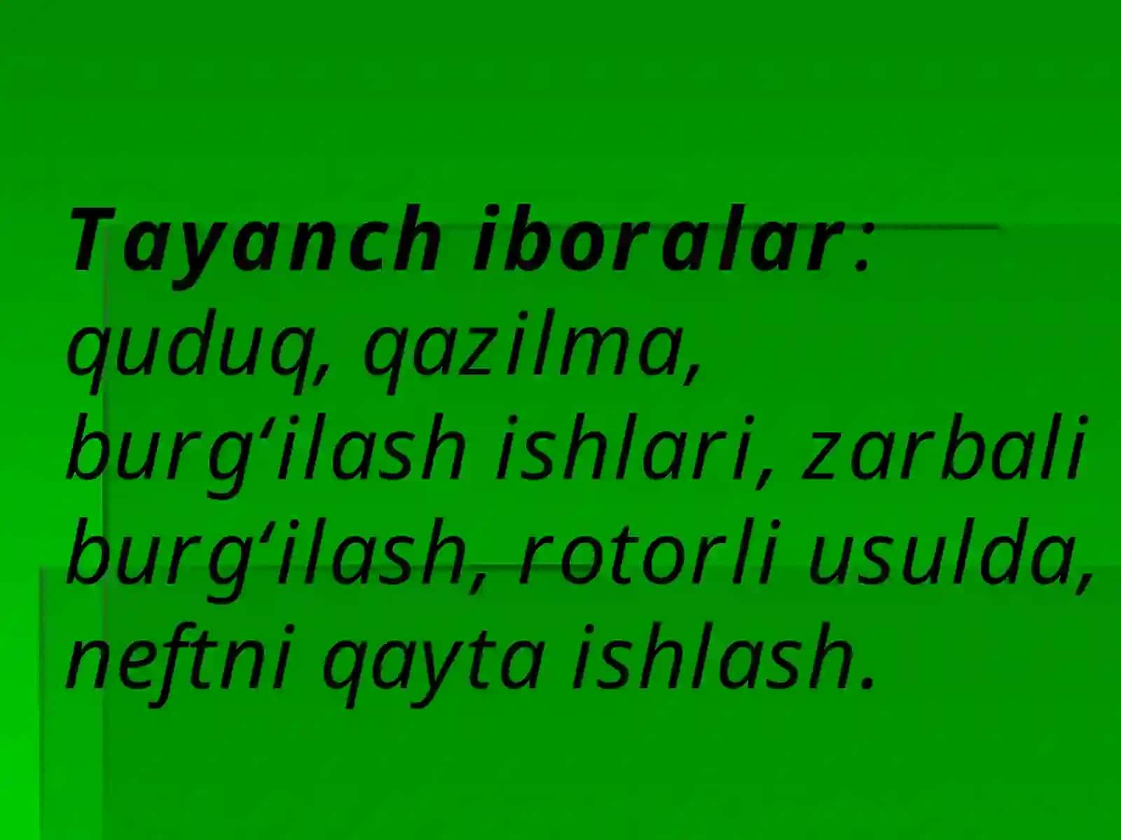 NEFT VA GAZ QUDUQLARINI BURG‘ILASH USULLARI 3