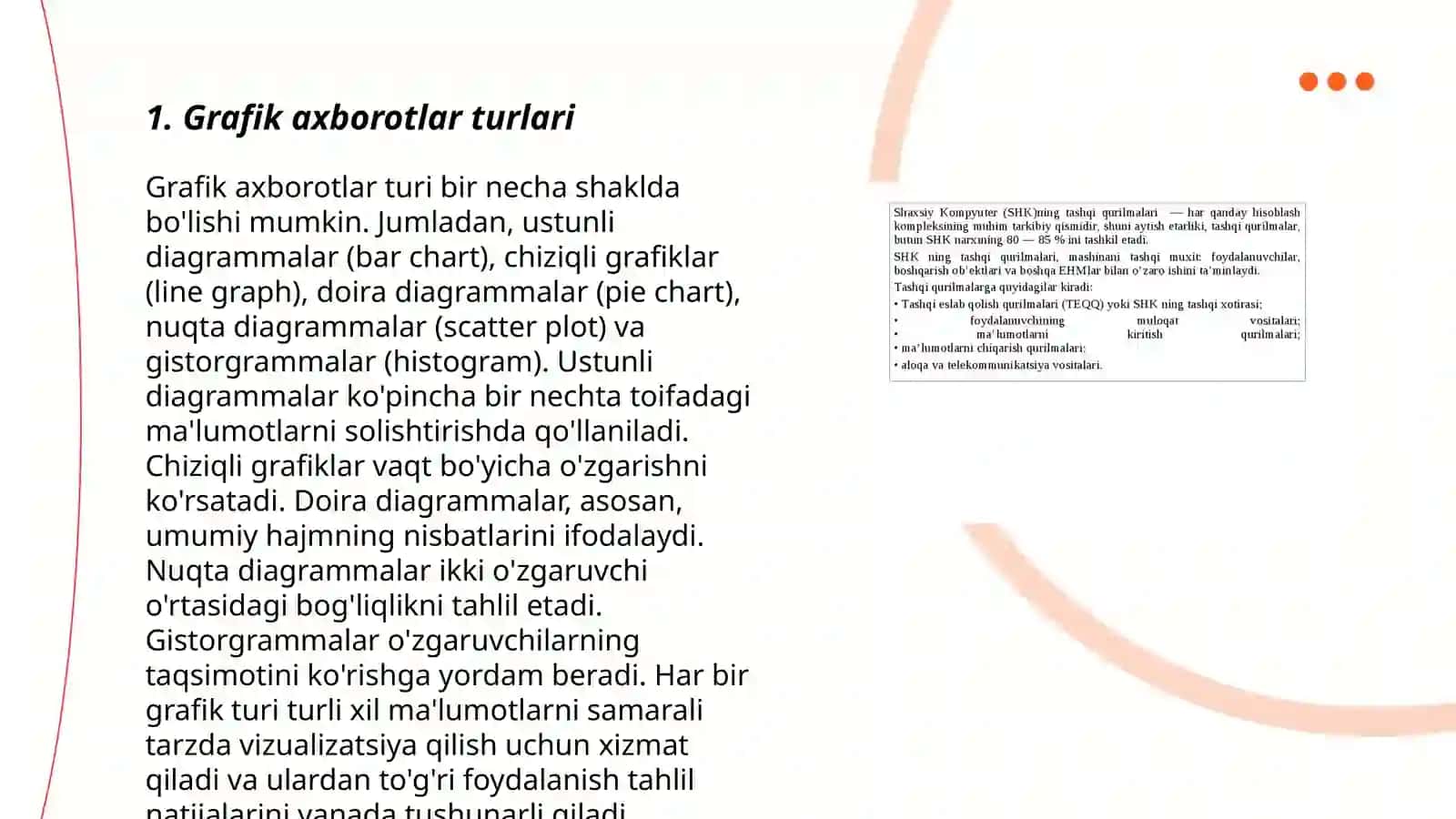 Grafik axborotlarni kiritish, tahrirlash va chiqarishning dasturiy vositalari 3