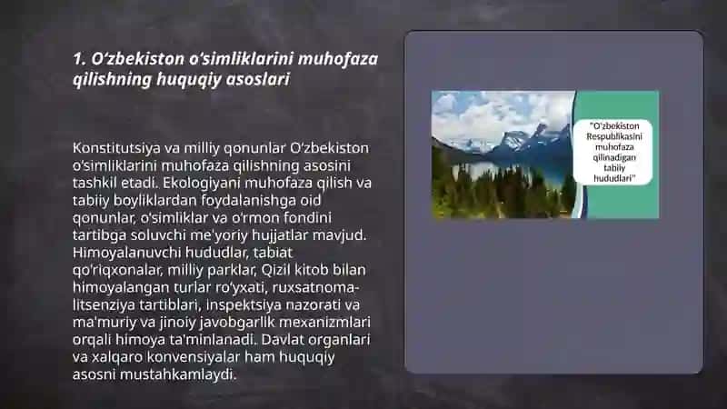 O‘zbekiston o‘simliklarini muhofaza qilishning huquqiy asoslari 3