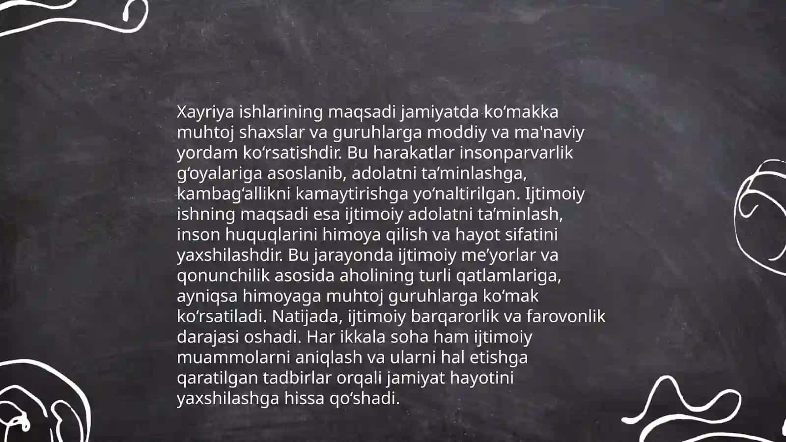 Xayriya va ijtimoiy ish o'rtasidagi farq 3