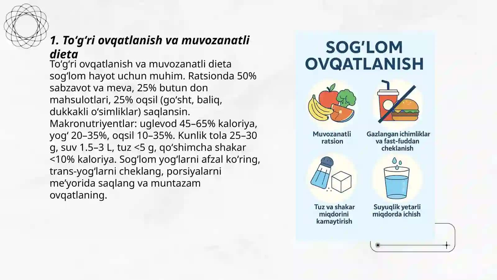 Sogʻlom hayot tarzi 3