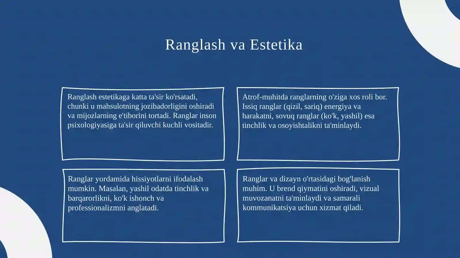 Xonalarni va jihozlarni bo'yashda ranglash ahamiyati 3