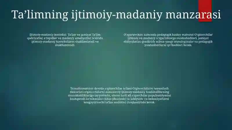 Ijtimoiy-Madaniy O'Zgarishlar Sharoitida Pedogogik Professionalizm Va Pedogogik Ta'Lim 3