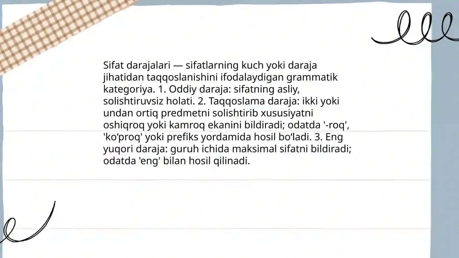 Sifat darajalari 3