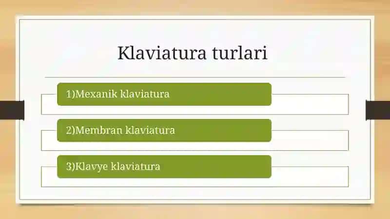 Klaviatura haqida tushuncha. 3