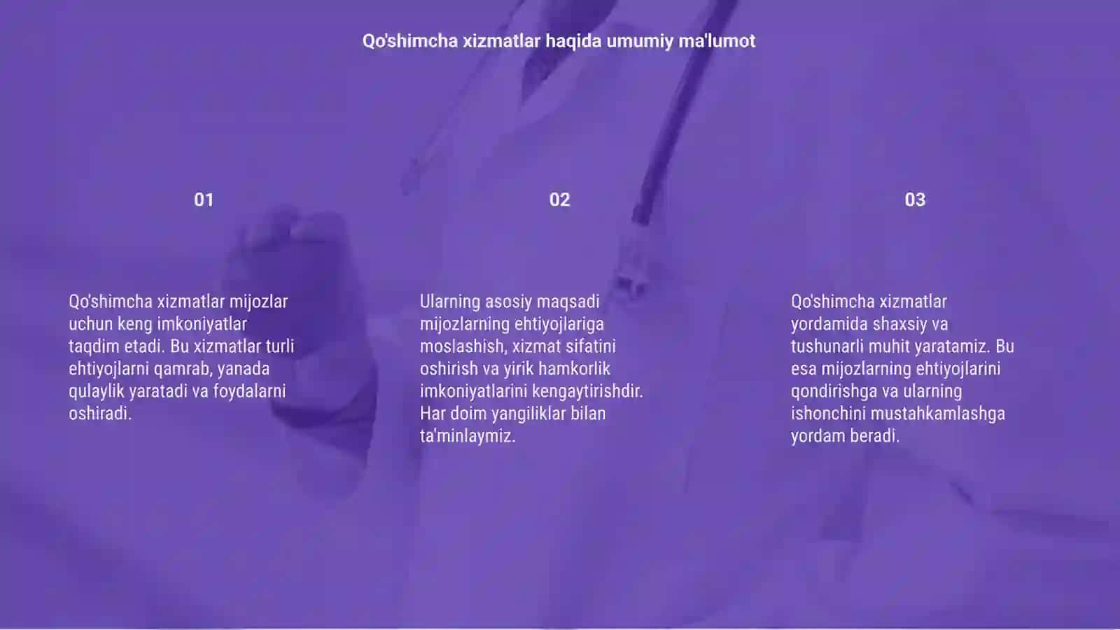 Qo'shimcha xizmatlar 3