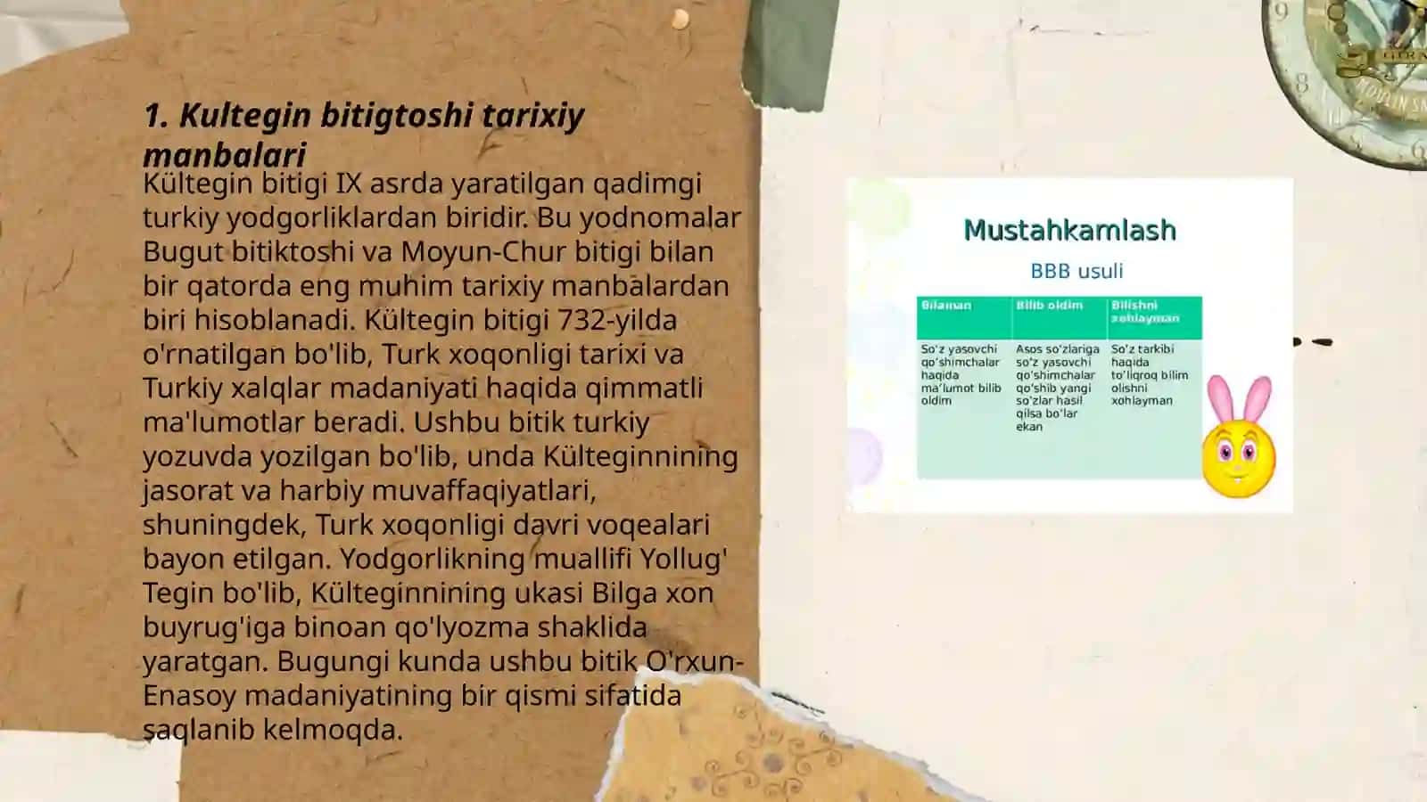 Kultegin bitigtoshi matnidagi soʻz yasovchi affikslar 3