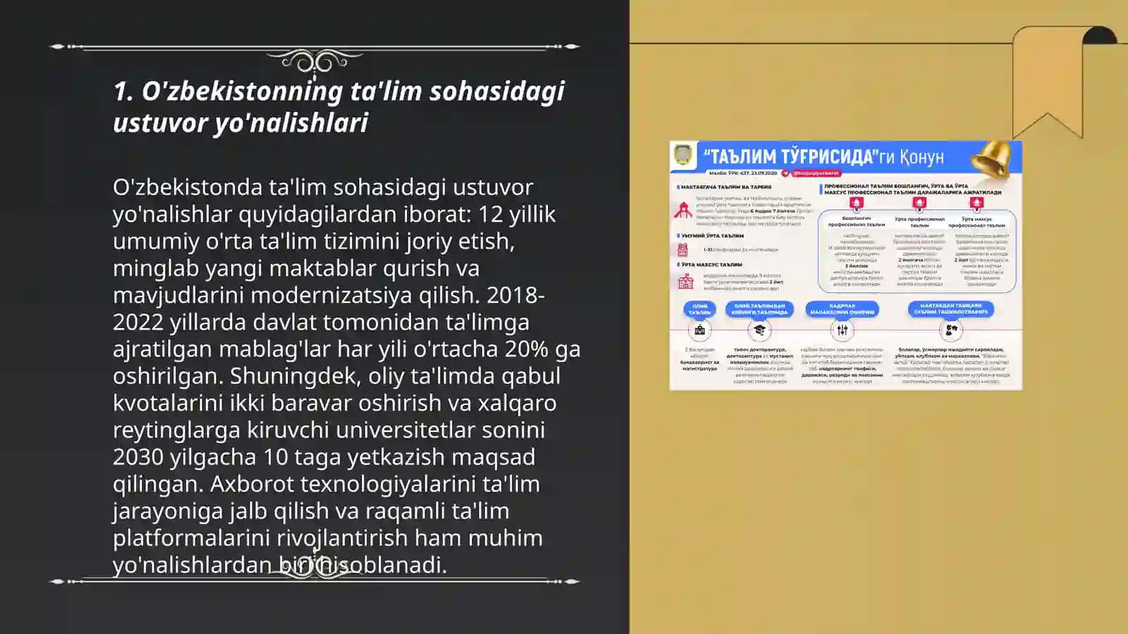 Ta'lim sohasidagi davlat siyosatining ustivor yo'nalishlari 3