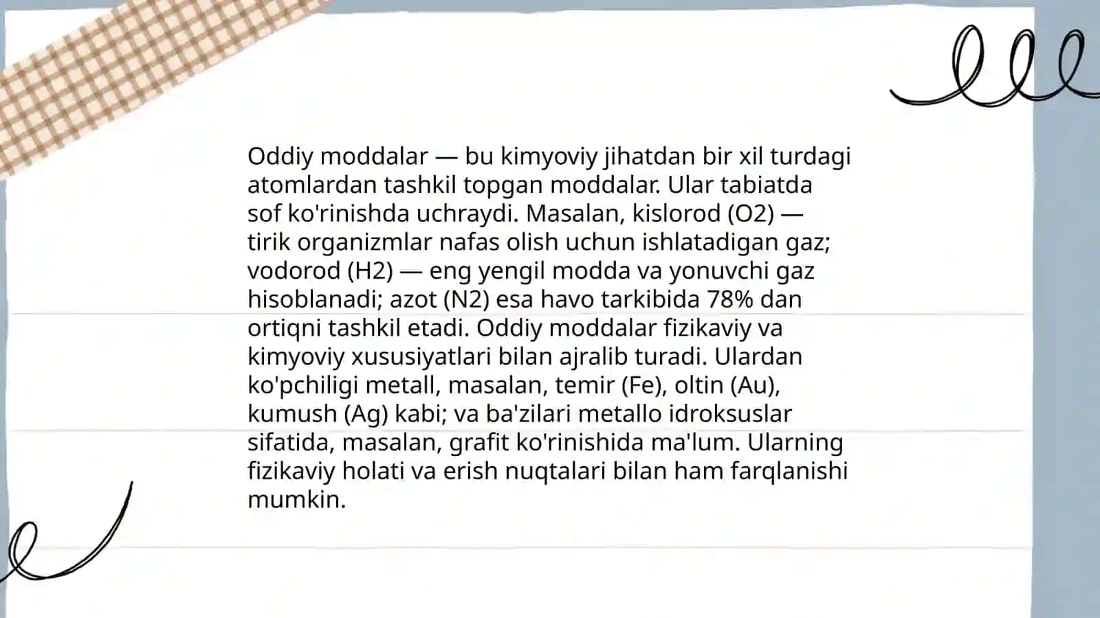 Oddiy va Murakkab moddalar 3