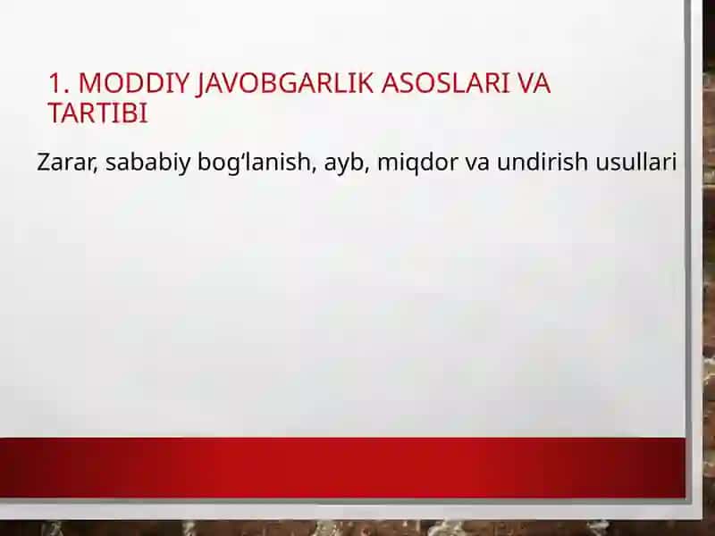 Harbiy Xizmatchilarni Moddiy Javobgarlikka Tortish Asoslari va Tartibi 3