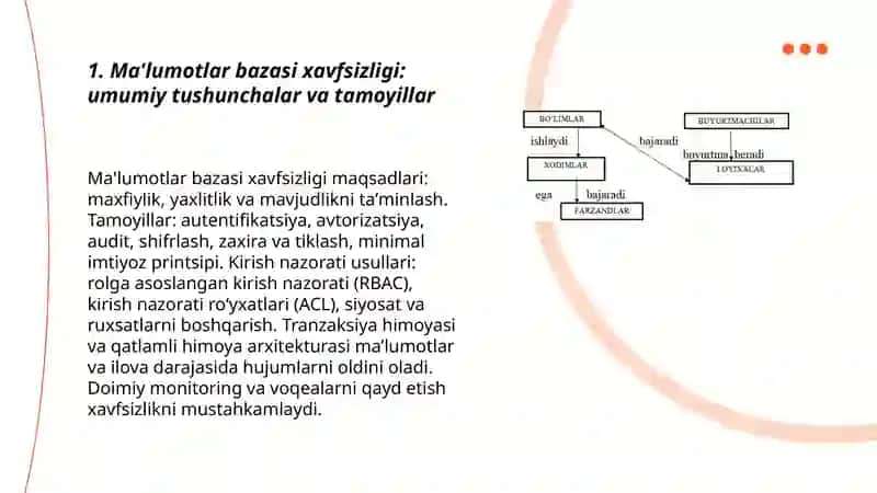 Ma'lumotlar bazasi havsizligi 3