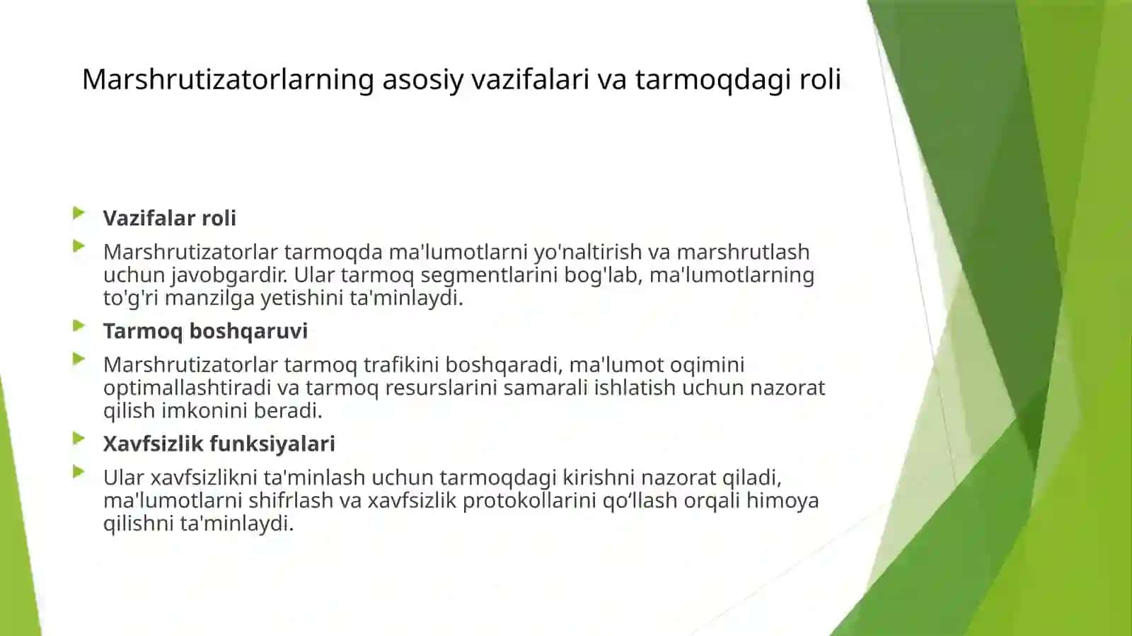 Tarmoq Qurilmalari (Mashurutizator, Svitch.Xab) 3
