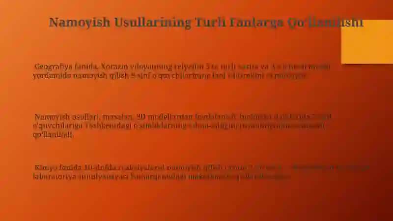 O'qitishning ko'rgazmali metodlari 3