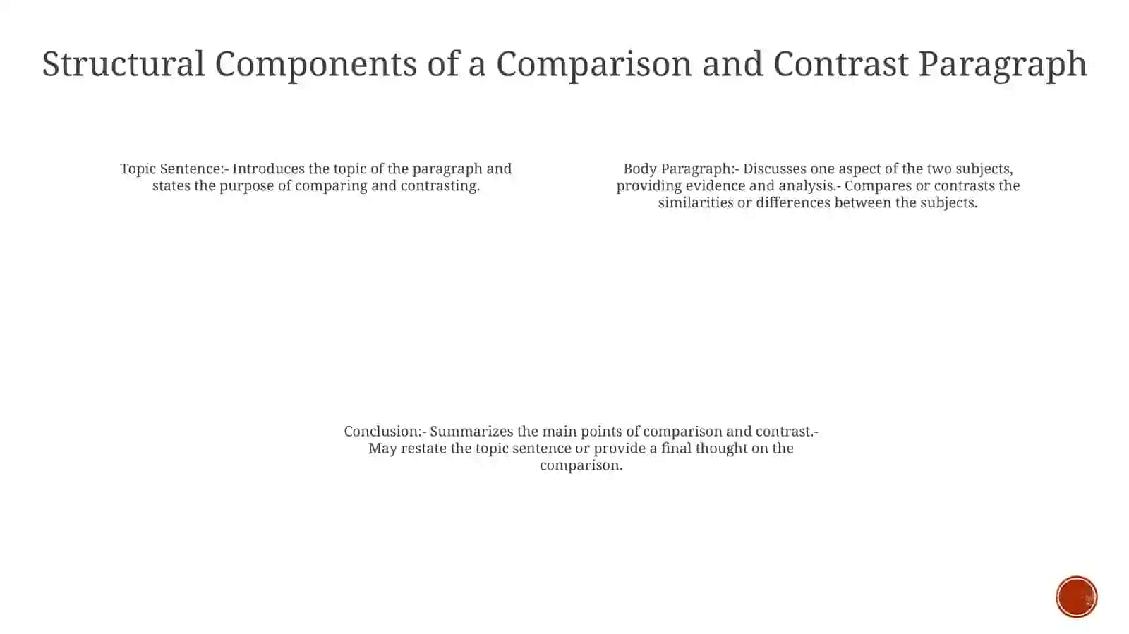Comparison And Contrast Paragraphs 3