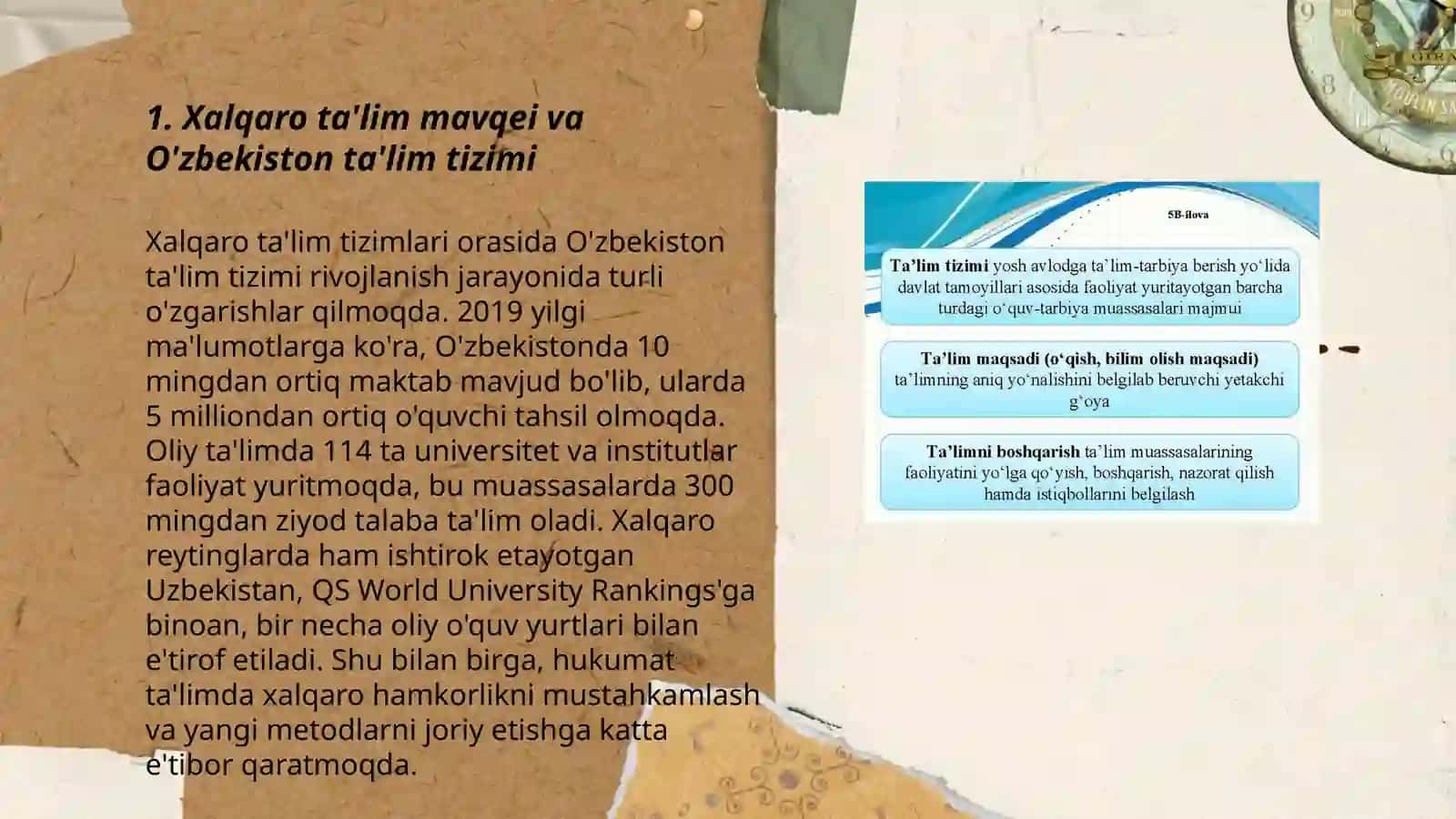 Xalqlaro baholash asoslari fanidan mustaqil ta'lim 3