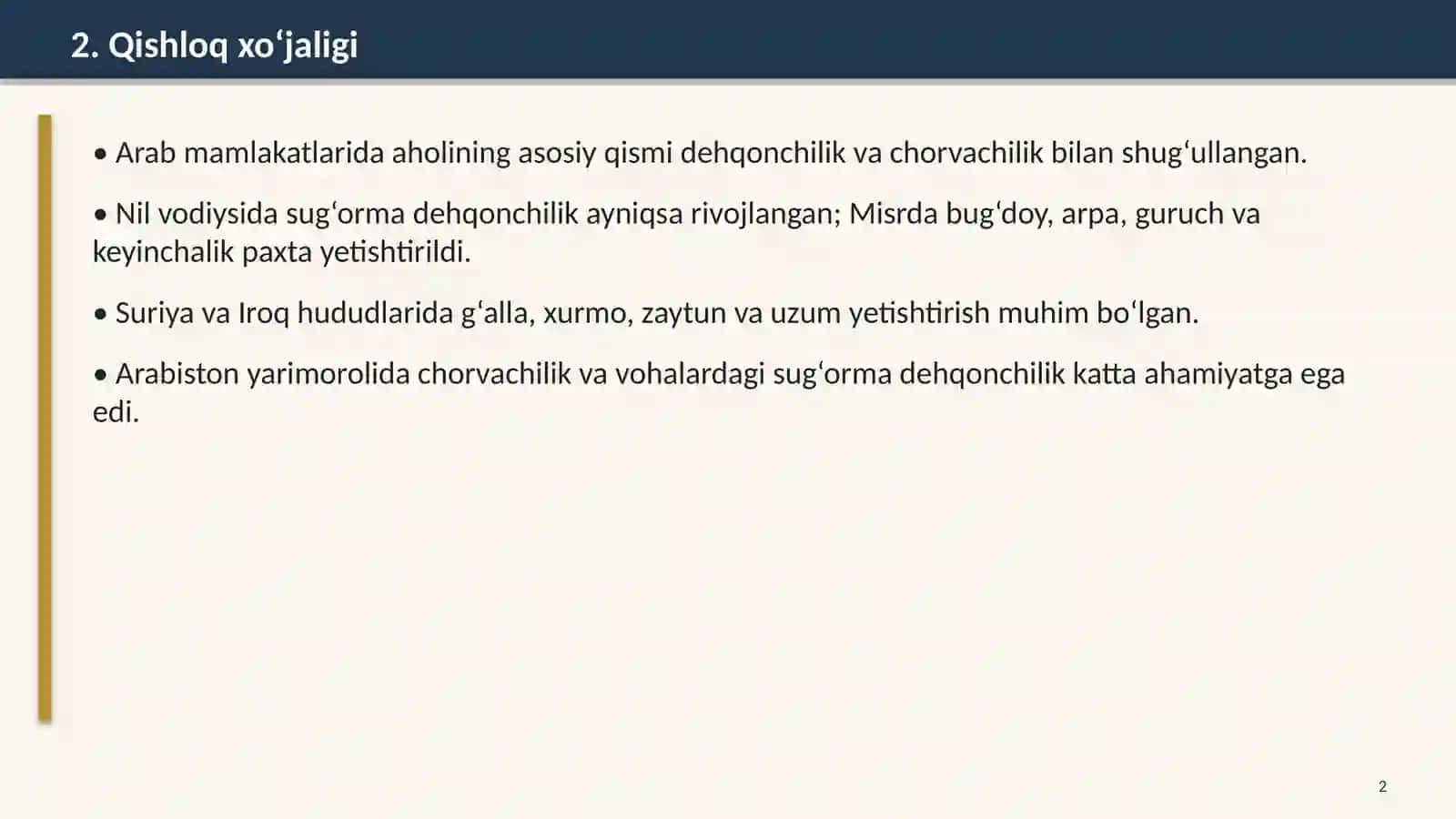 XVIII XIX asrlarda Arab mamlakatlari siyosiy hayoti 3