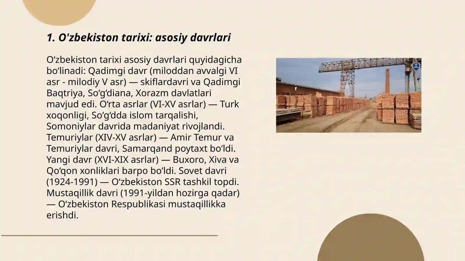 O'zbekiston tarixi: asosiy davrlari 3