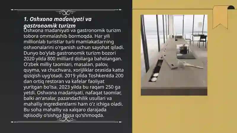 Oshxona madaniyati va gastronomik turizm 3