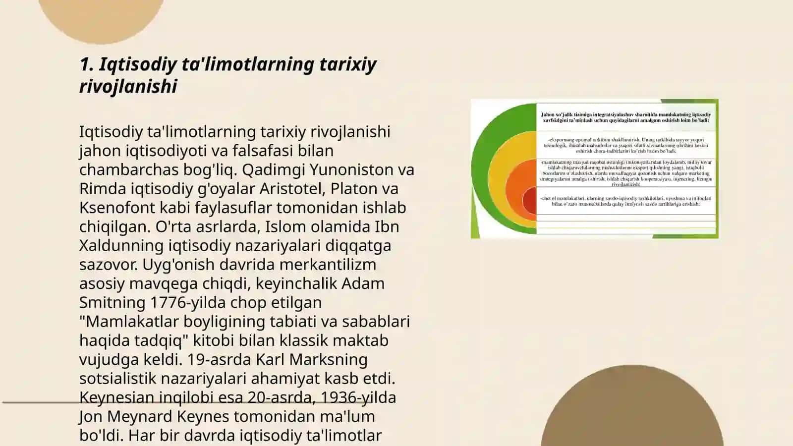 Iqtisodiy ta'limotlarning tarixiy rivojlanishi 3