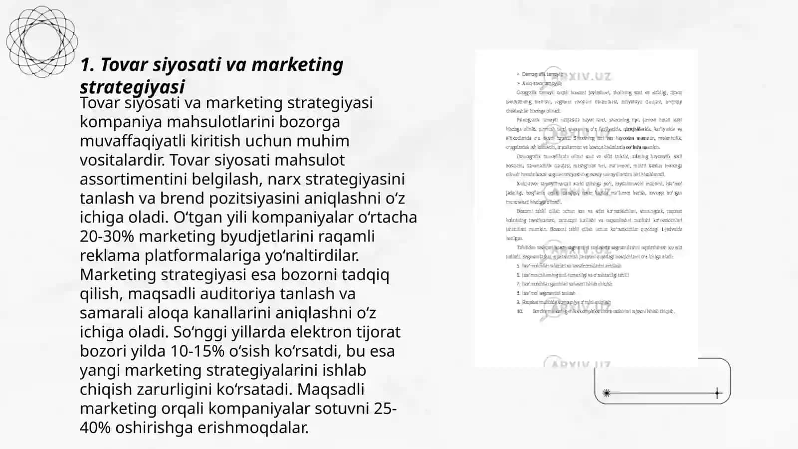 Tovar siyosati va marketing strategiyasi 3