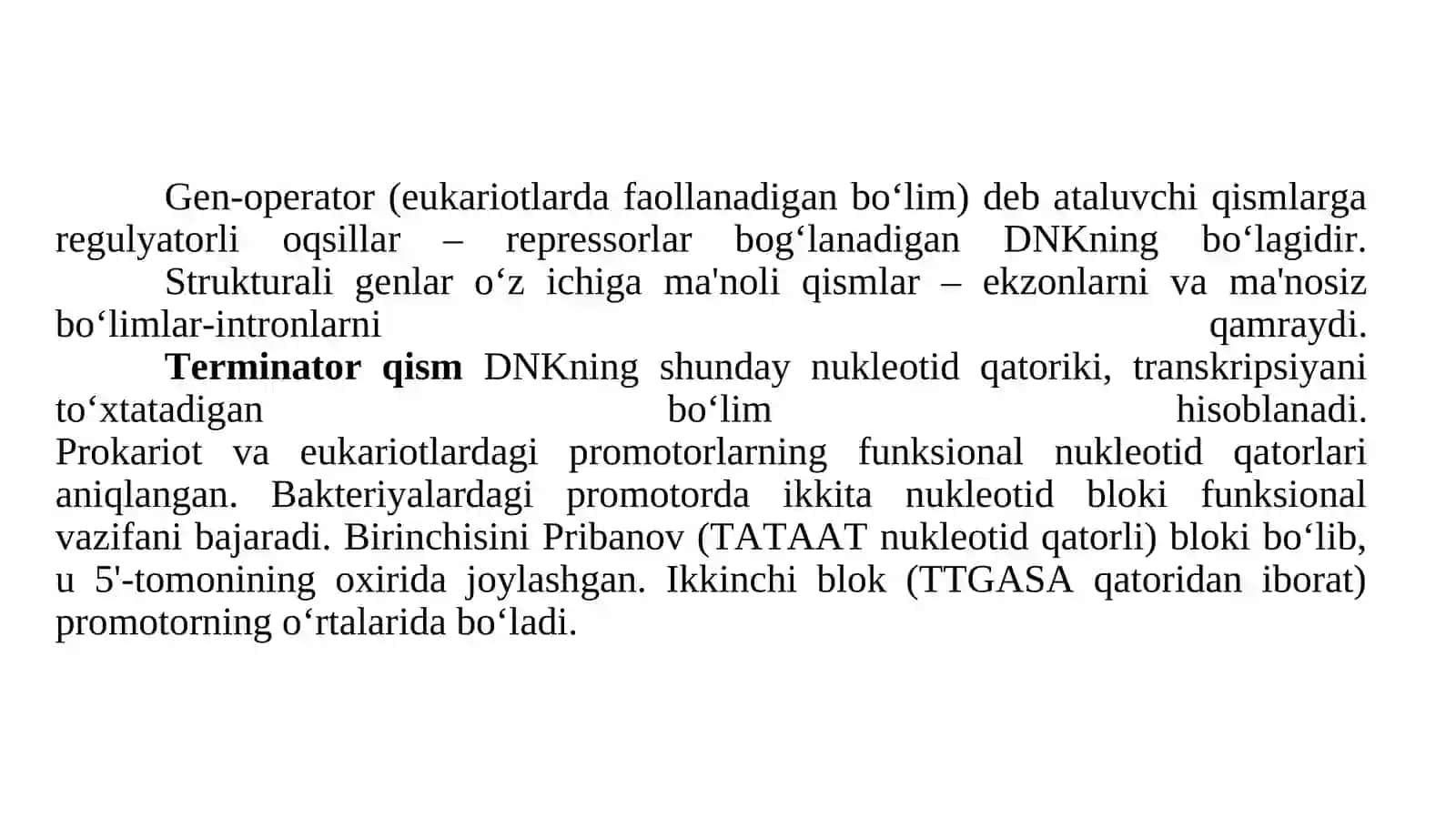Transkripsiyaning molekulyar asoslari 3