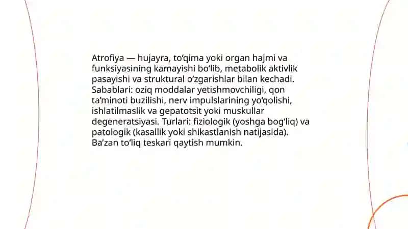 Atrofiya va uning turlari 3