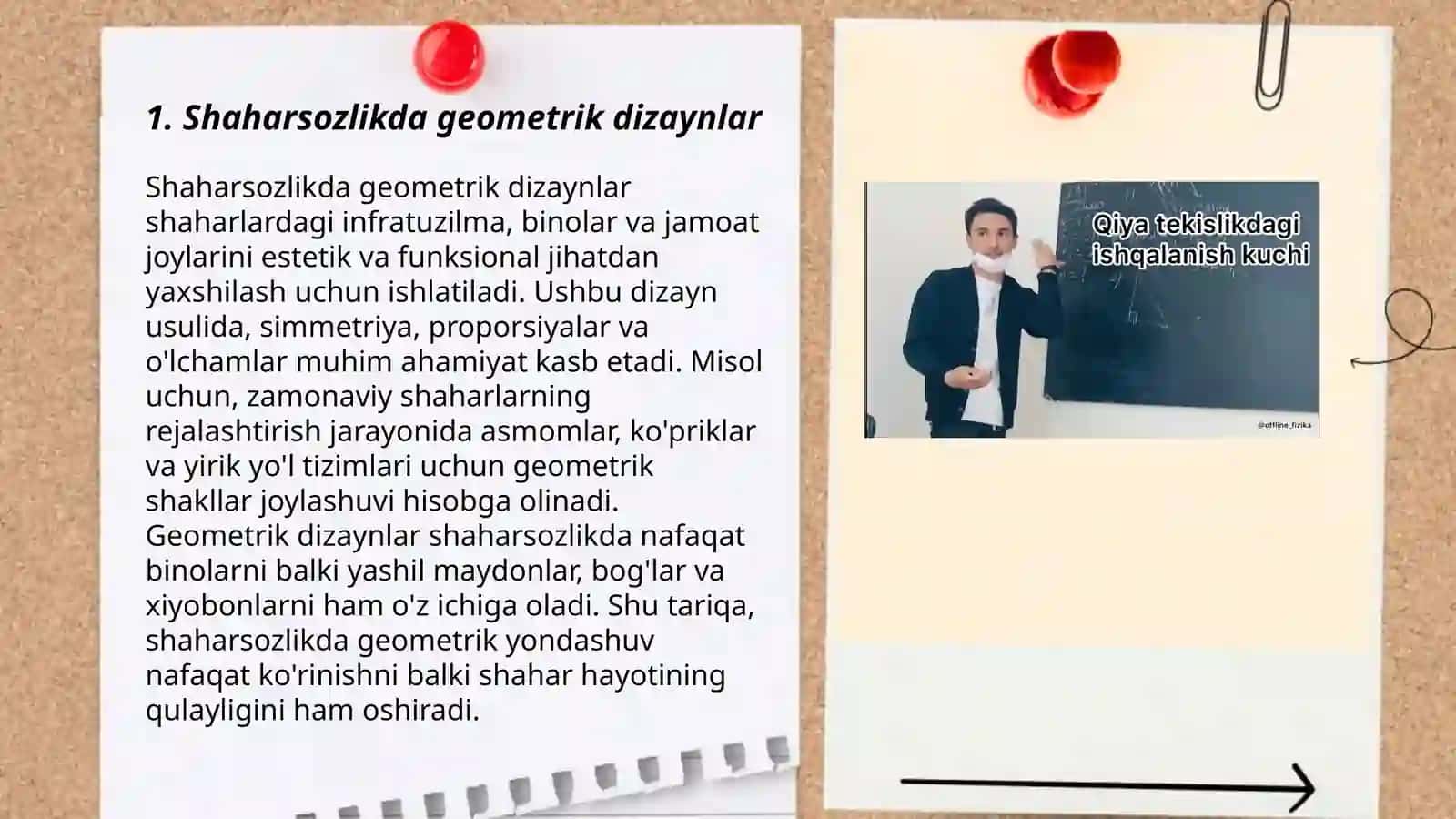 Geometriyaning hayotga tatbiqlari 3