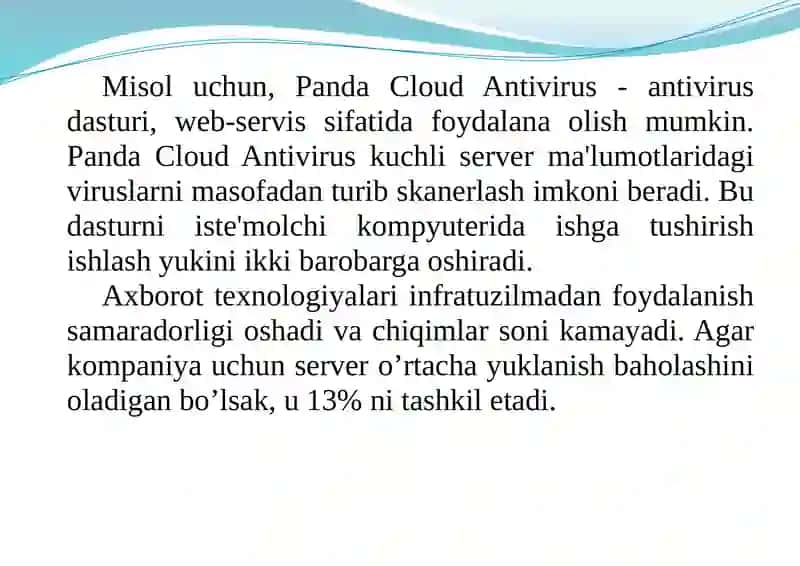Ma’lumotlar va bulutdagi ma’lumotlar bazasini tarmoqda saqlash 3