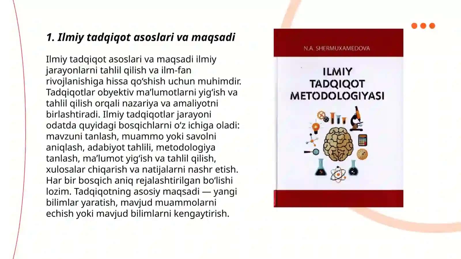 Ilmiy tadqiqot metodologiyasi fanida ijod qilish 3