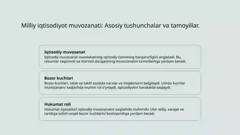 Milliy iqdisodiyotning muvozanati 3