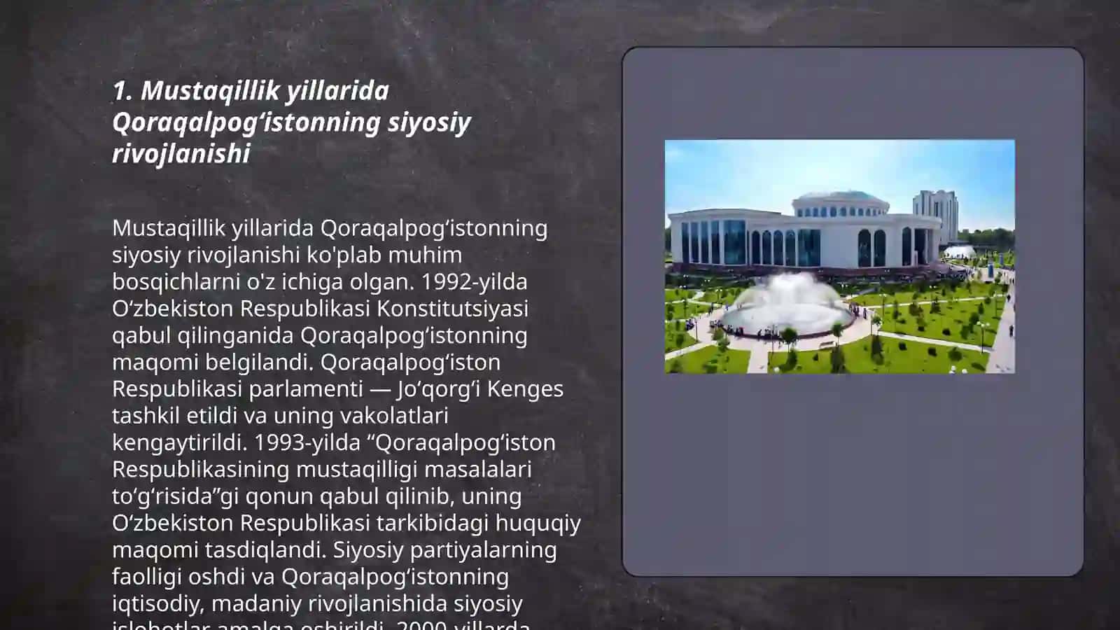 Mustaqillik yillarida Qoraqalpogʻiston Respublikasi 3