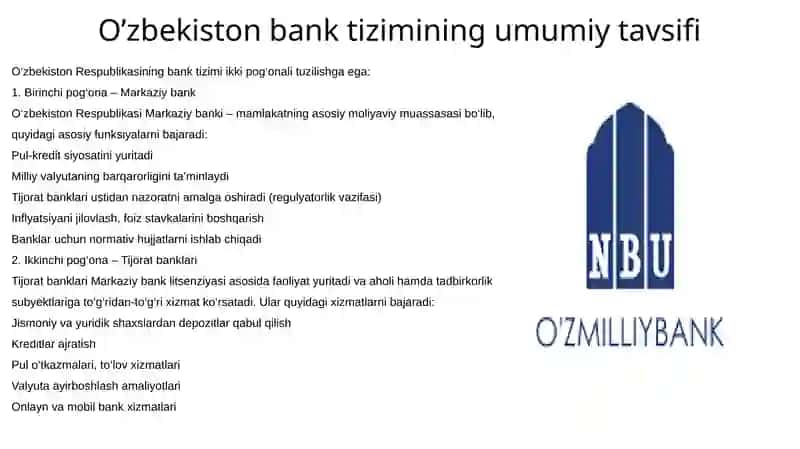 O’zbekiston Respublikasi bank tizimini rivojlantirish ko’rsatkichlari 3