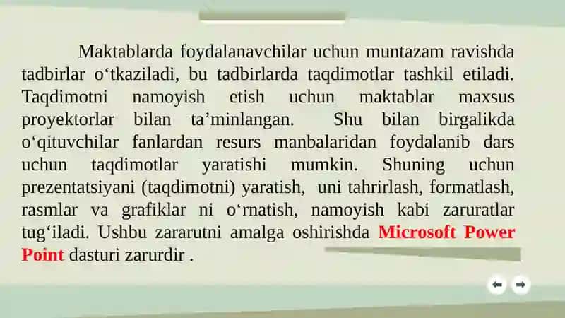 Taqdimot yaratuvchi dasturlar imkoniyatlari bilan tanishish 3