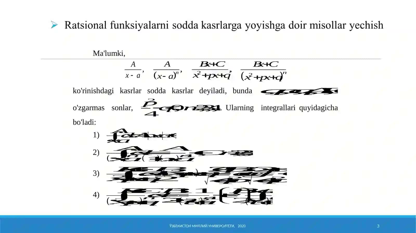 Kimyogarlar uchun matematika 1 3