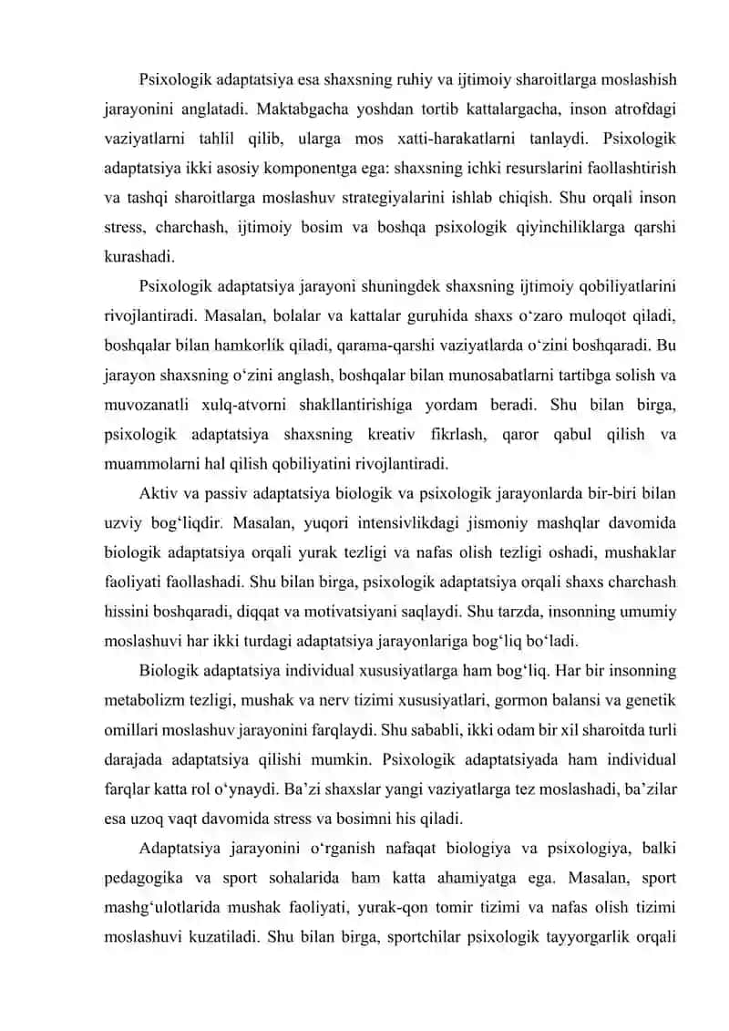Aktiv va passiv adaptatsiya 3