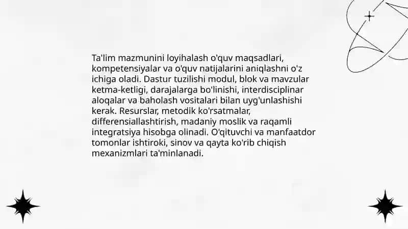 Ta'lim mazmuni, o'qitish metodlari va vositalari 3