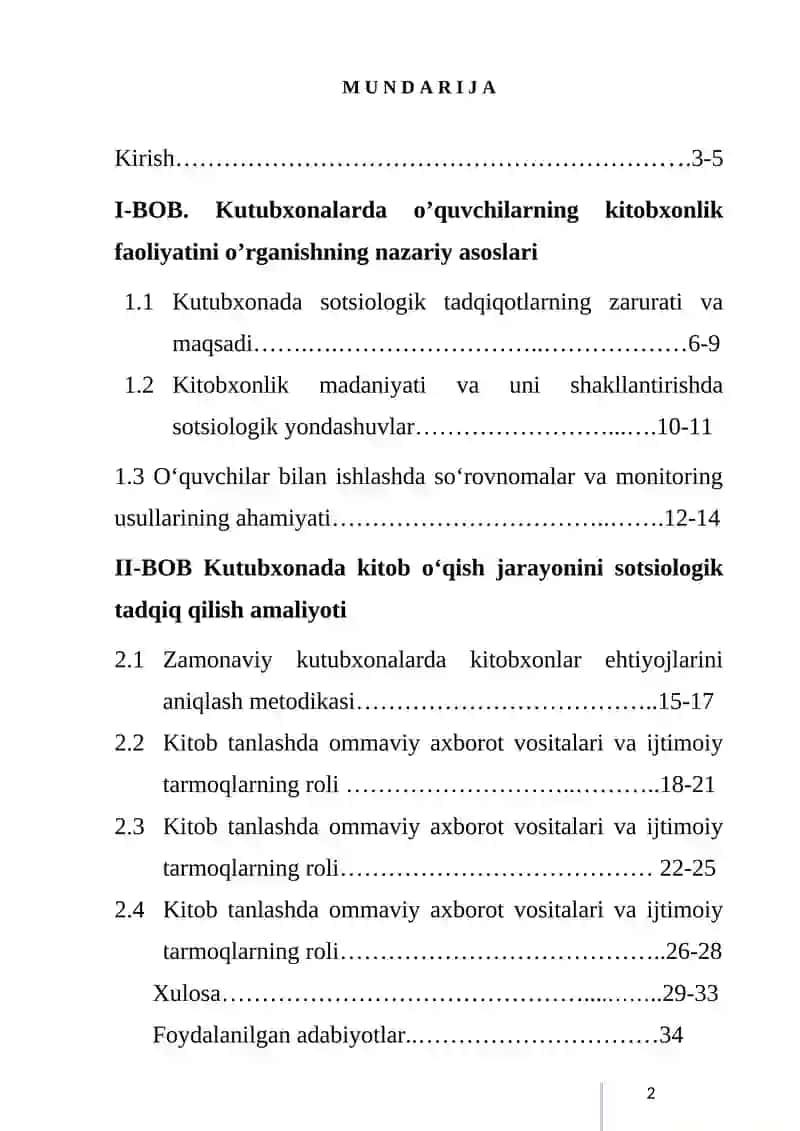 KUTUBXONALARDA KITOBLARNI O’RGANISH SOHASIDAGI SOTSIOLOGIK TADQIQOTLAR 3
