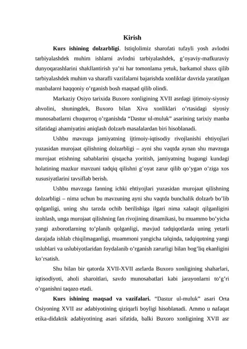Xoja Samandar Termiziy “Dastur Ul-Muluk” asari manba sifatida 3