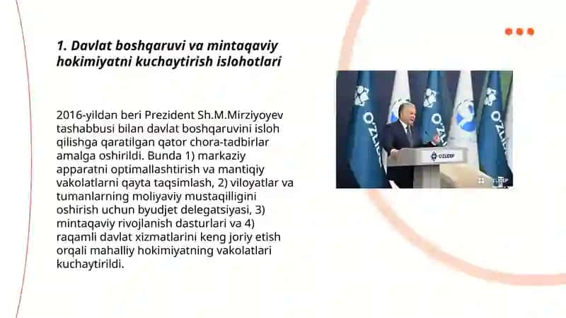 Davlat boshqaruvi va mintaqaviy hokimiyatni kuchaytirish islohotlari 3