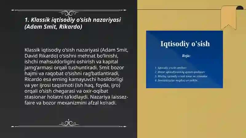 Iqtisodiy o’sish to’g’risidagi nazariyalar 3