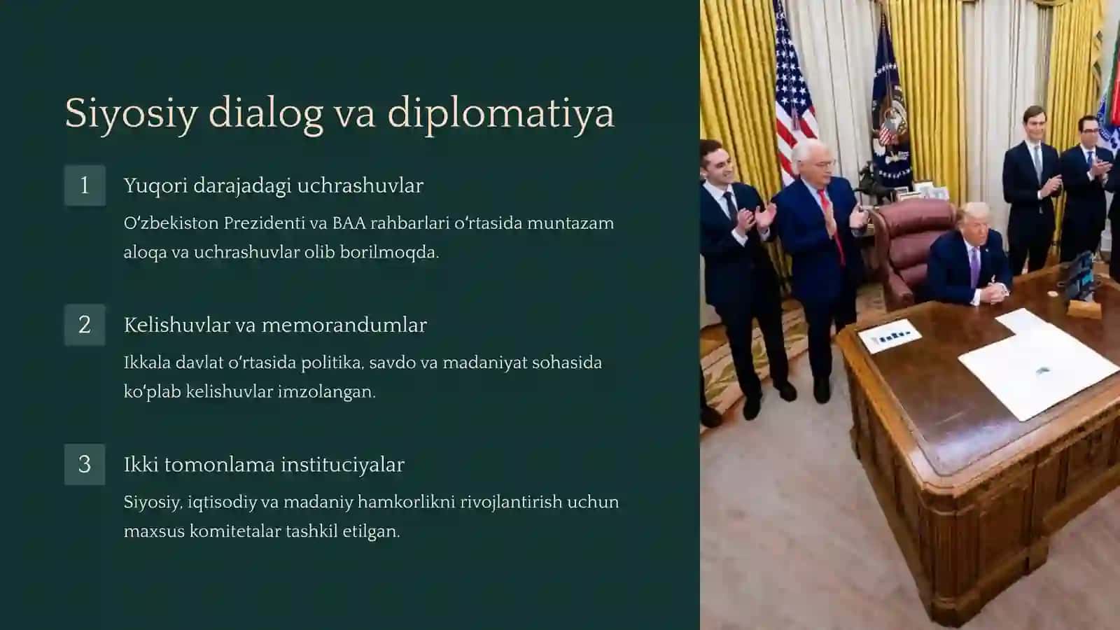 Oʻzbekiston va BAA oʻrtasidagi munosabatlar 3