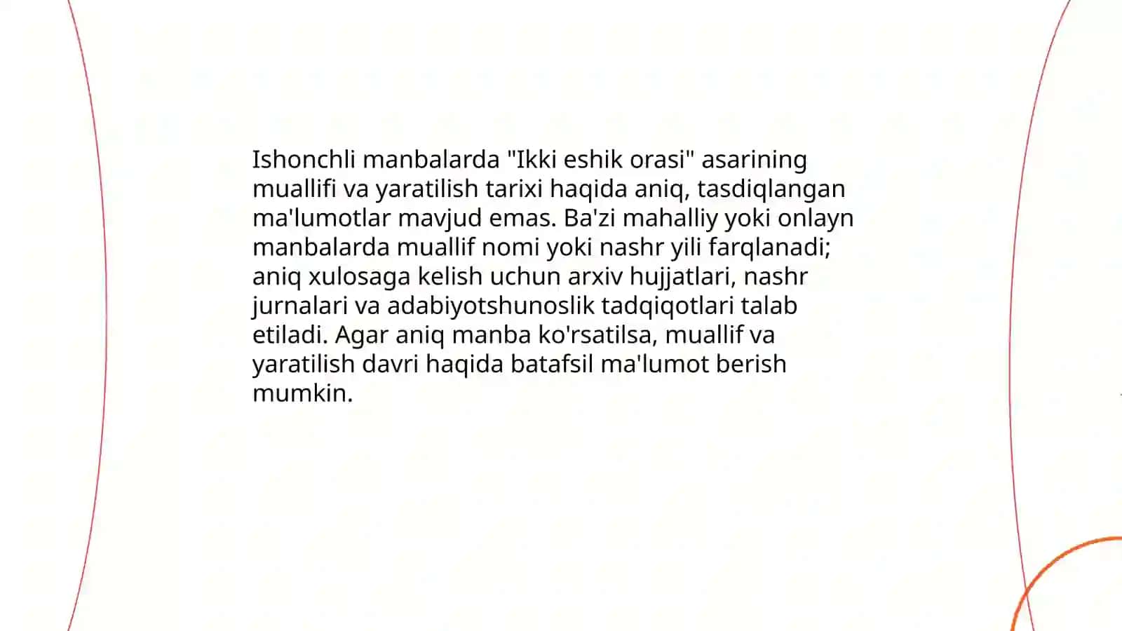 "Ikki eshik orasi"asari tahlili 3